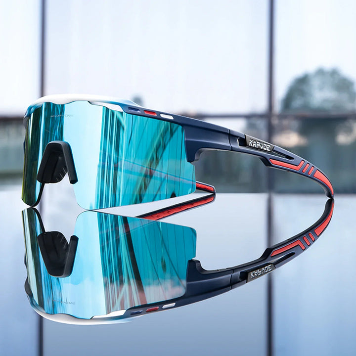 Cahybeam - Mirrored Wraparound Cycling Sunglasses
