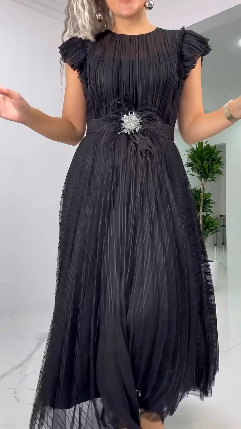 Naysha - Elegant Silk Chiffon Dress