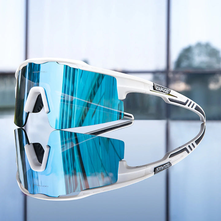 Cahybeam - Mirrored Wraparound Cycling Sunglasses
