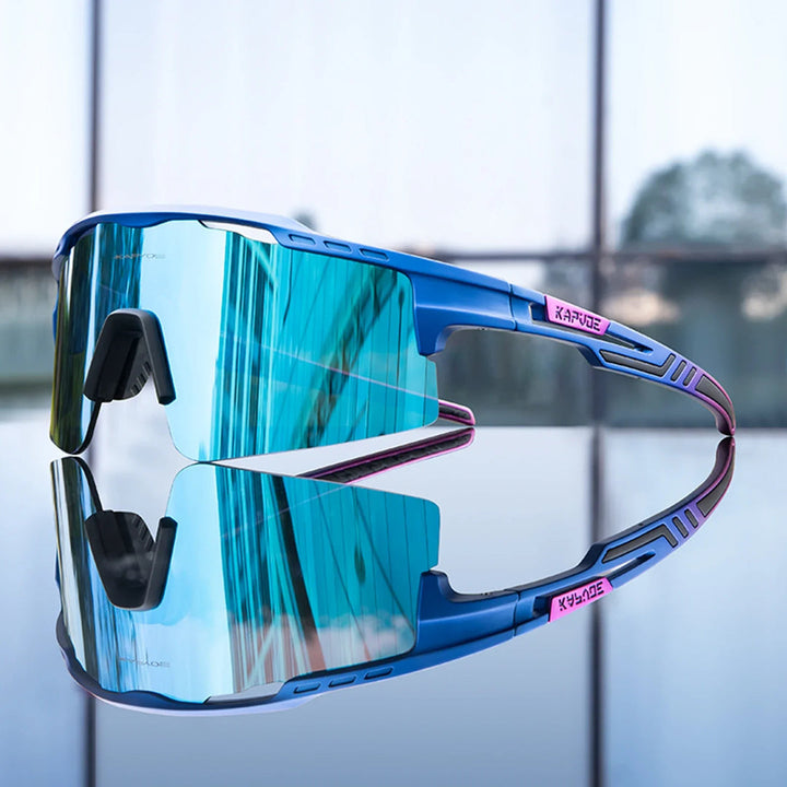 Cahybeam - Mirrored Wraparound Cycling Sunglasses
