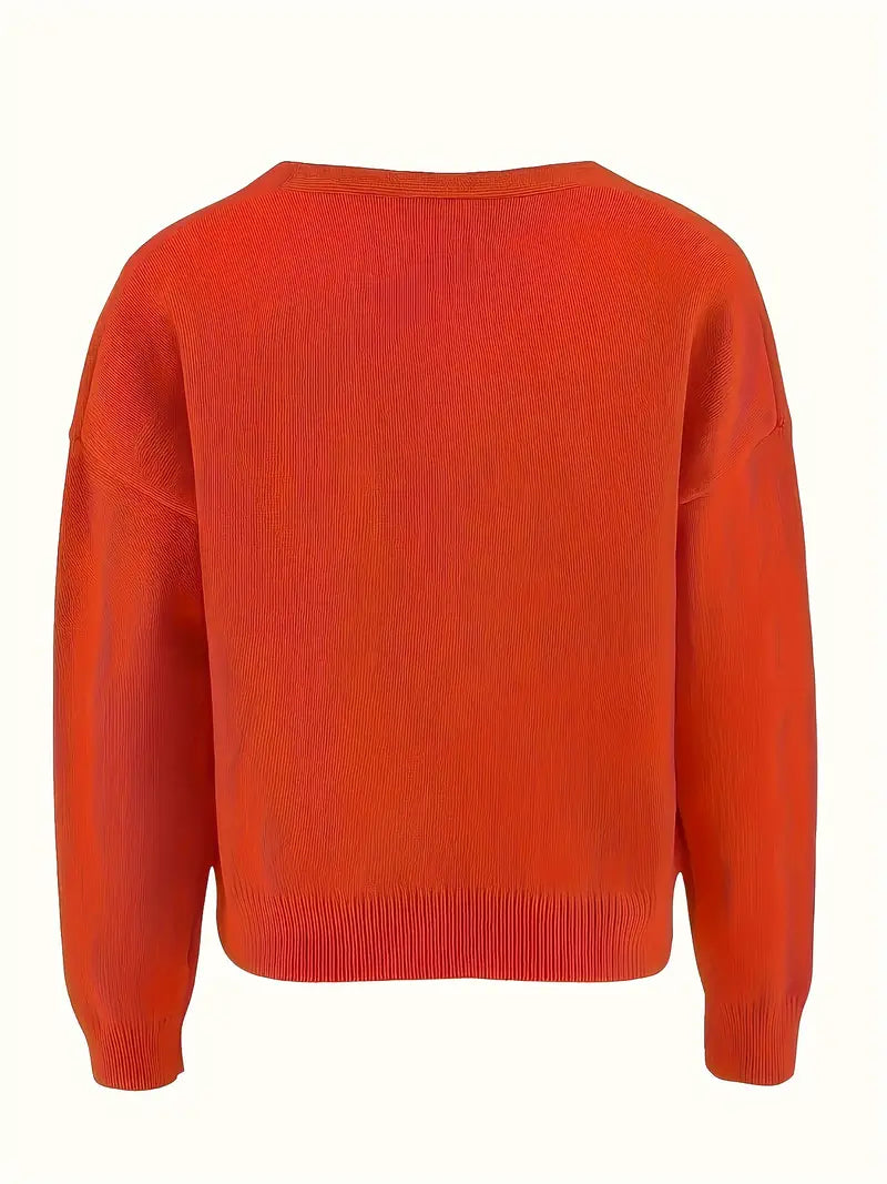 Korina - Elegant Long Sleeve Cardigan With Button