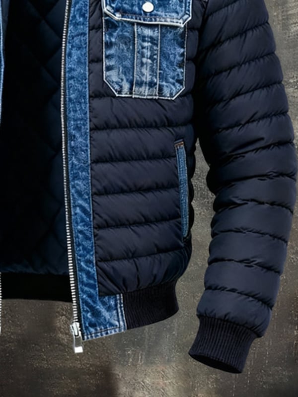 Upamecano - Vintage Denim Patchwork Outdoor Jacket