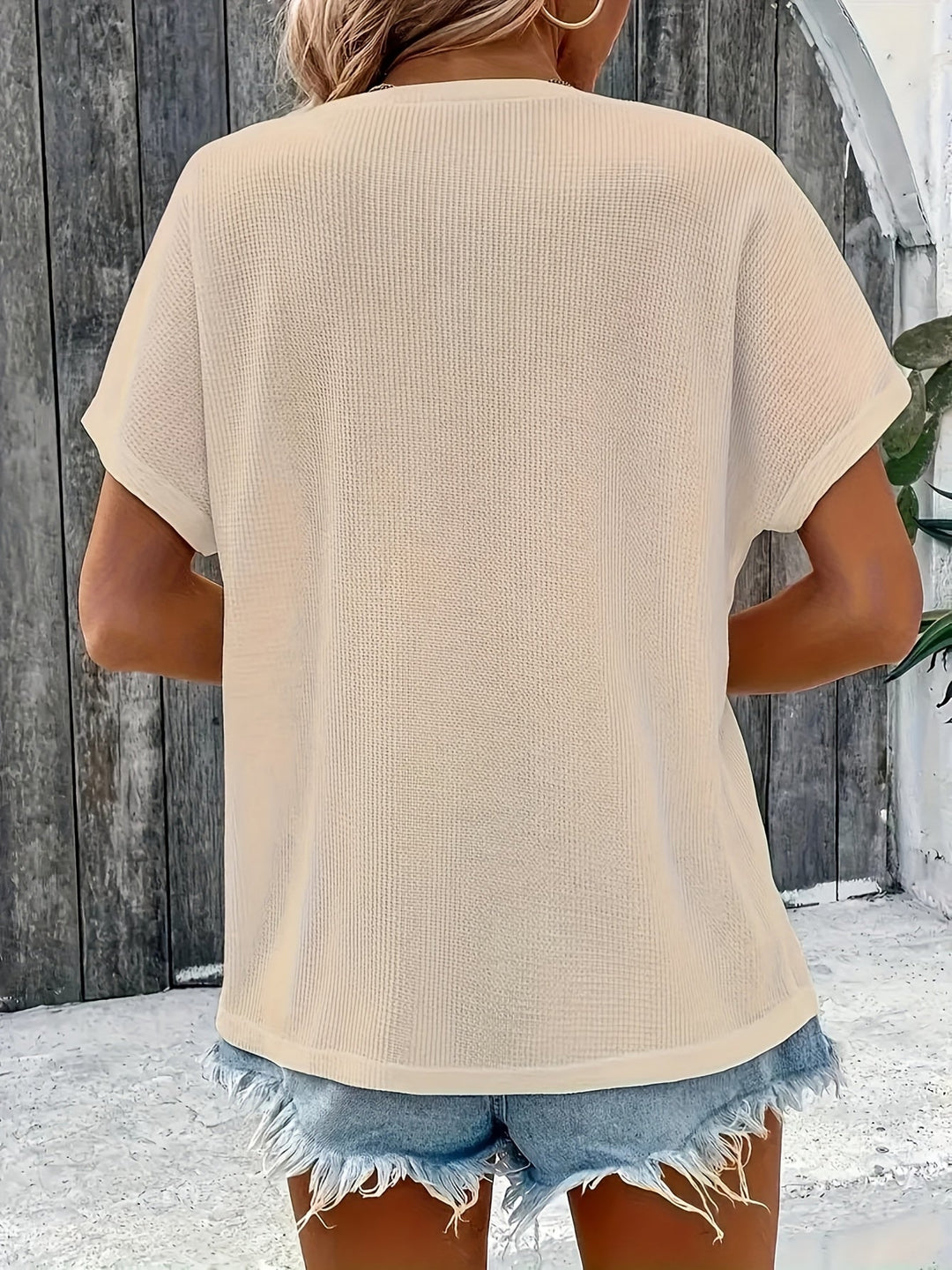 Marylou - Casual Crew Neck Short Sleeve Top