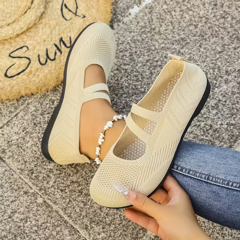 Kethryn - Mary Jane Knit Slip On Shoes