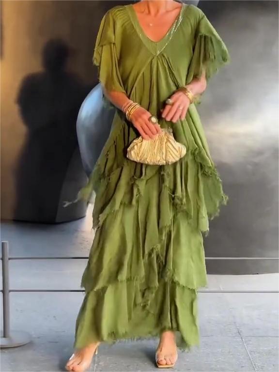 Carlijn - Elegant V-Neck Maxi Dress