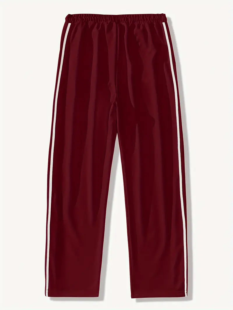 Mendis - Casual Sport Straight-Leg Pant With Snap Button