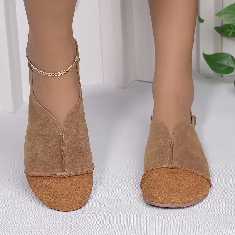 Bethan - Flexible Foldable Square Toe Flat Shoes