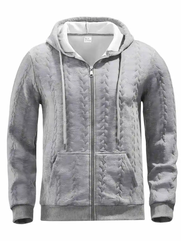 Philipp - Casual Zip Up Hoodie With Long Sleeve