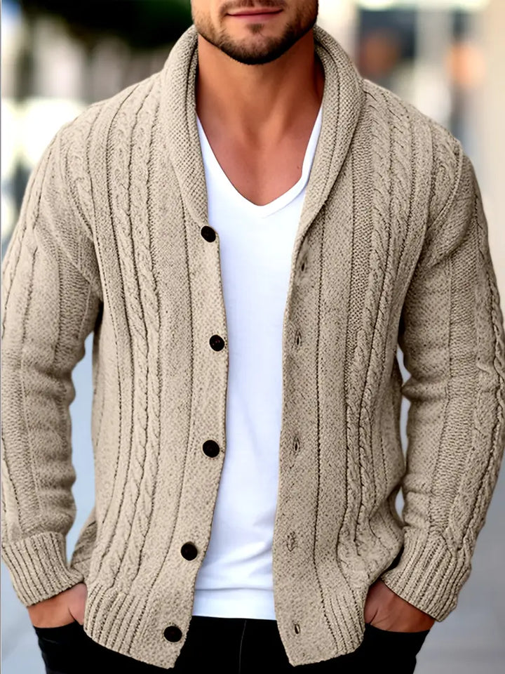 Hatem - Casual Long Sleeve Knitted Cardigan