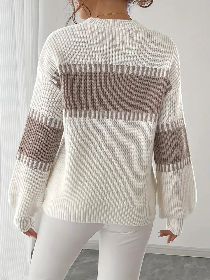 Gyneth - Long Sleeve Sweater With Round Neck