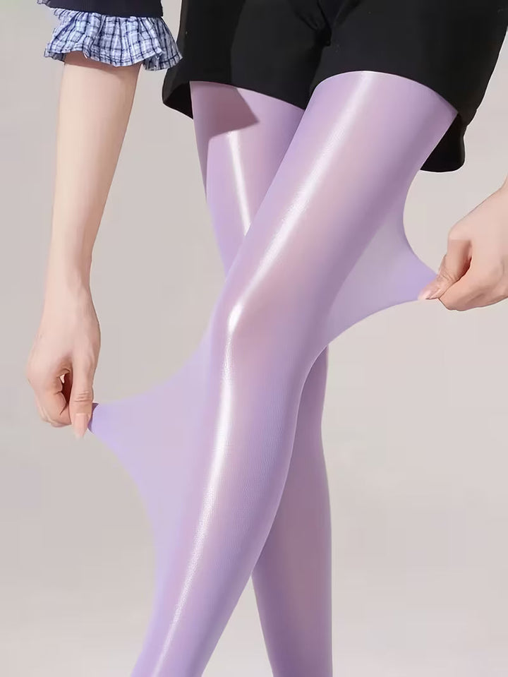 Bekah - High Shine Stretch Footed Tights