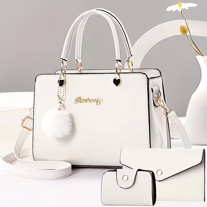 Samietta - Handbag With Pom-Pom Charm and Shoulder Strap