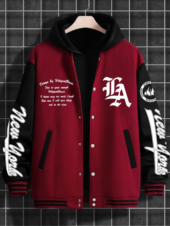 Pytheforge - Baseball Jacket With Button-Up Front