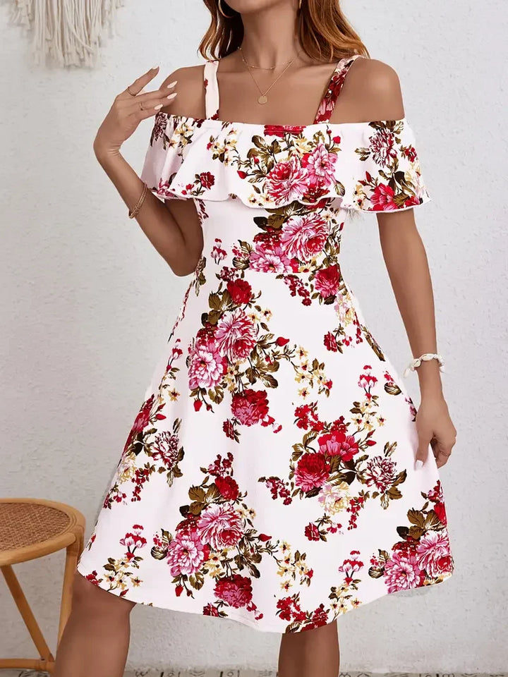 Rosanne - Elegant Floral Print Dress