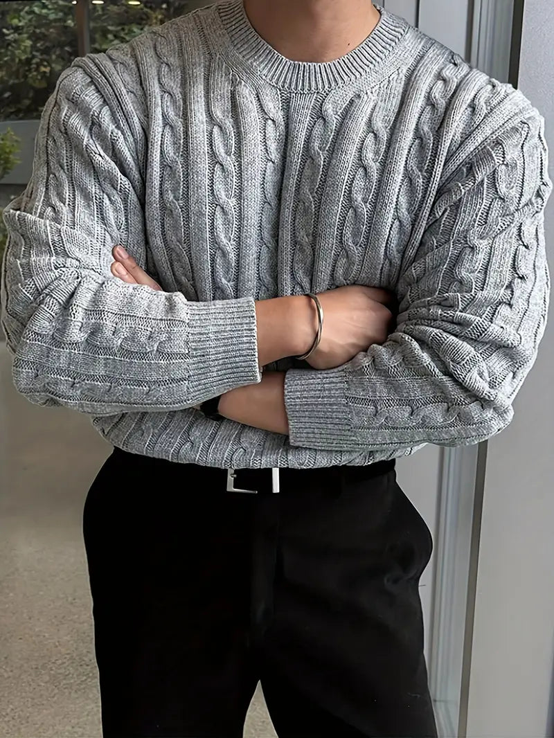 Mergim - Casual knitted Long Sleeve Sweater
