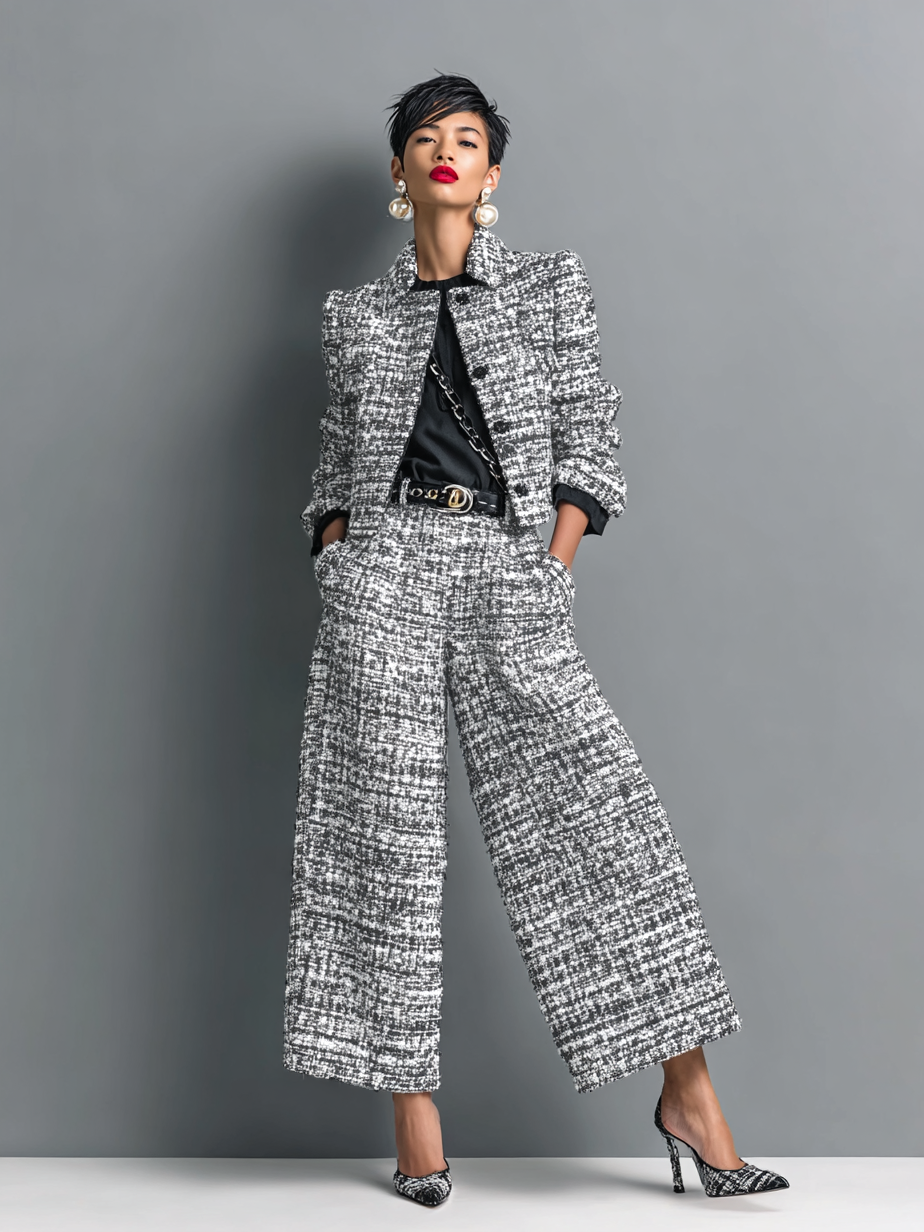 Elenea - Stylish Long Sleeved Jacket And Casual Pant