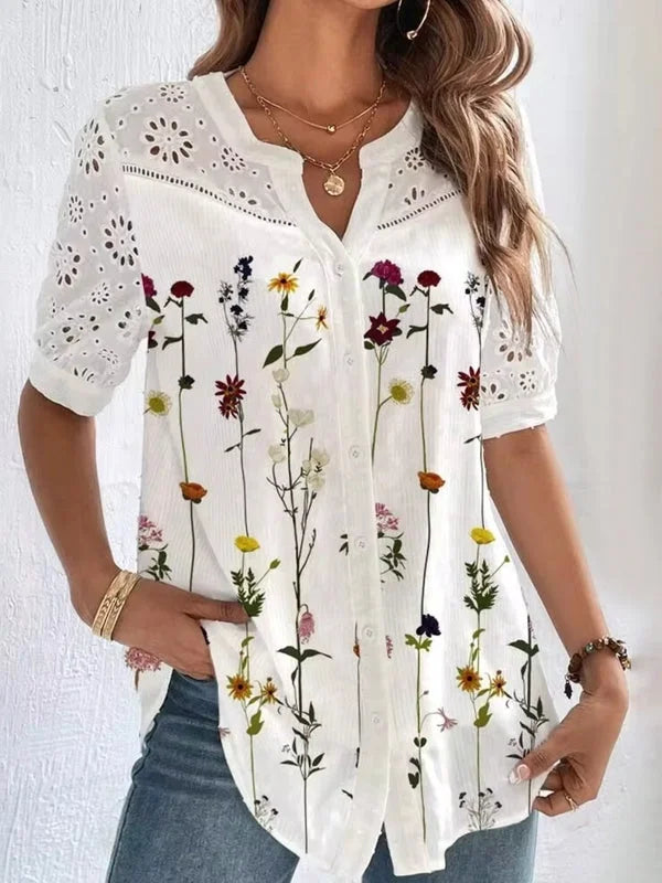 Zoila - Elegant Short Sleeve Shirt