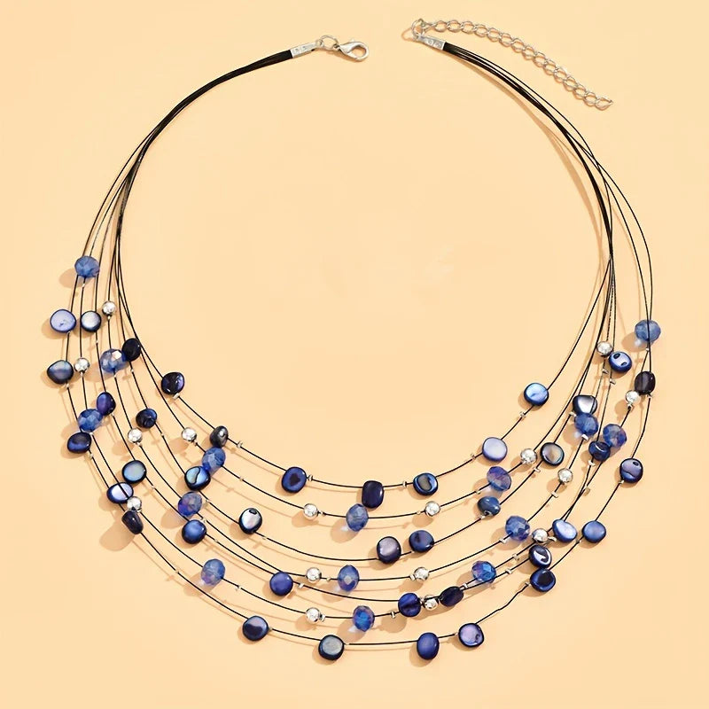 Mabelline - Elegant Bohemian Style Multi-Layer Beaded Necklace