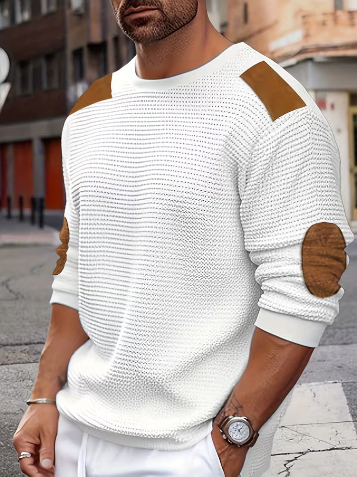 Apexcore - Casual Waffle Knit Sweatshirt