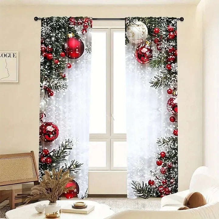 FrostLinen -Christmas Themed Curtains