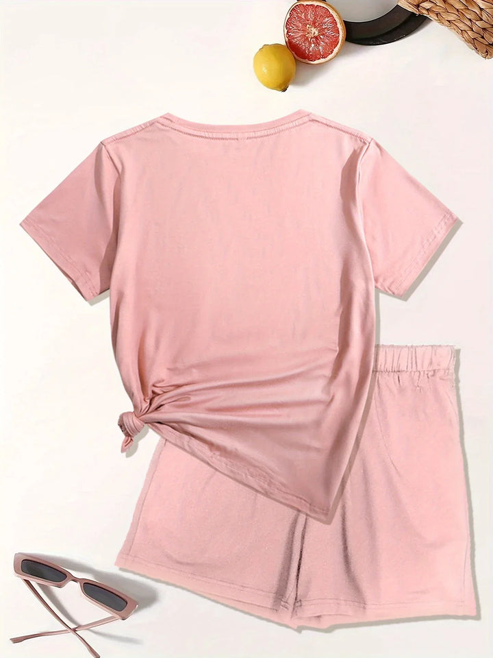 Lyra - Casual Two Piece Set With Graphic Print