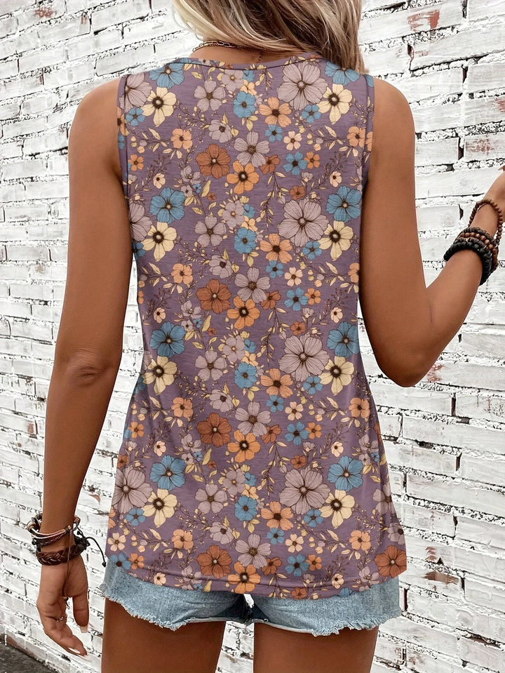 Lilou - Casual Summer Top With Floral Print