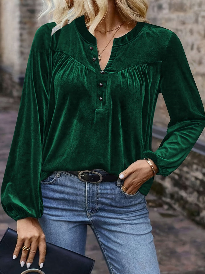 Samiana - Elegant Lantern Long Sleeved Shirt