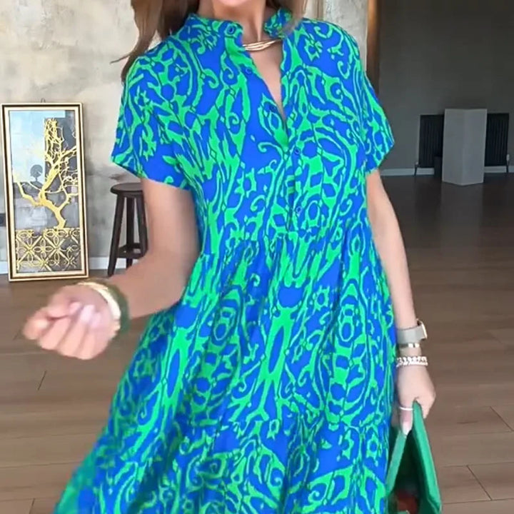 Jubilee - Loose Fit A-Line Printed Dress