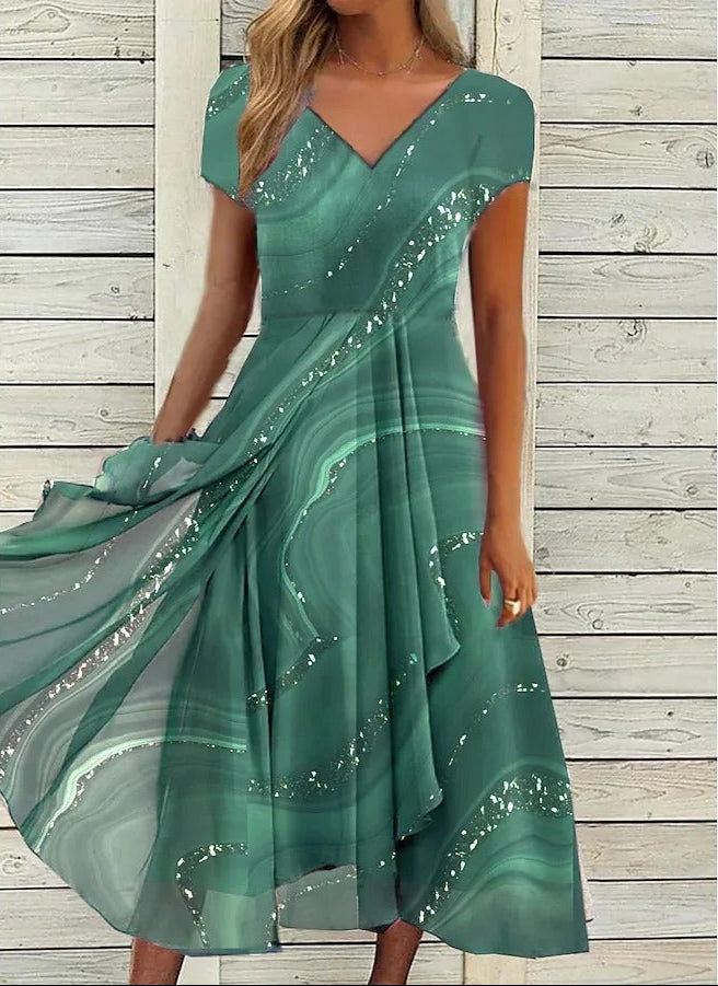 Ayana - V Neck Midi Dress