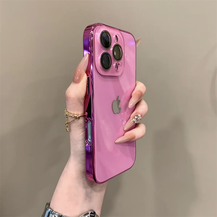 Chromelux – Premium Electroplated Glass Lens Case For iPhone
