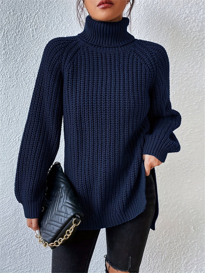 Yvaiinura - Knit Turtleneck Long Sleeve Sweater