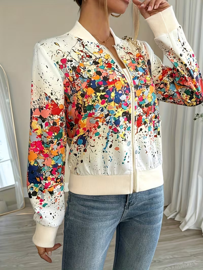 Deloova - Vibrant Tie-Dye Print Jacket