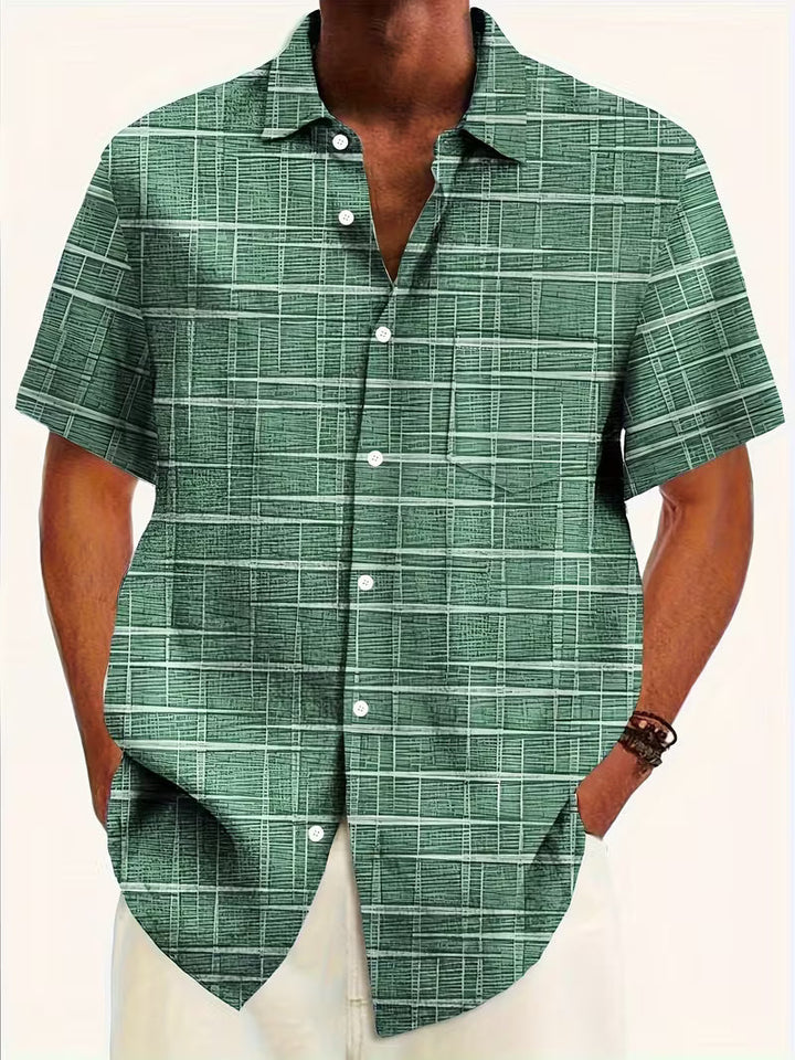 Jerrick - Vintage Geometric Print Shirt