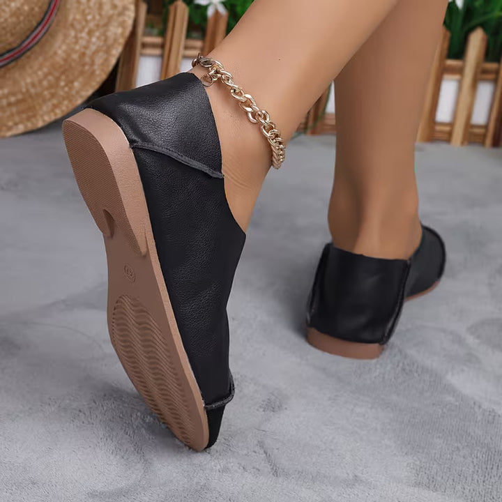 Bethan - Flexible Foldable Square Toe Flat Shoes