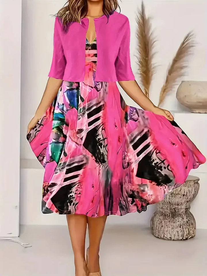 Vainoana - Elegant Long Skirt Two Piece Set