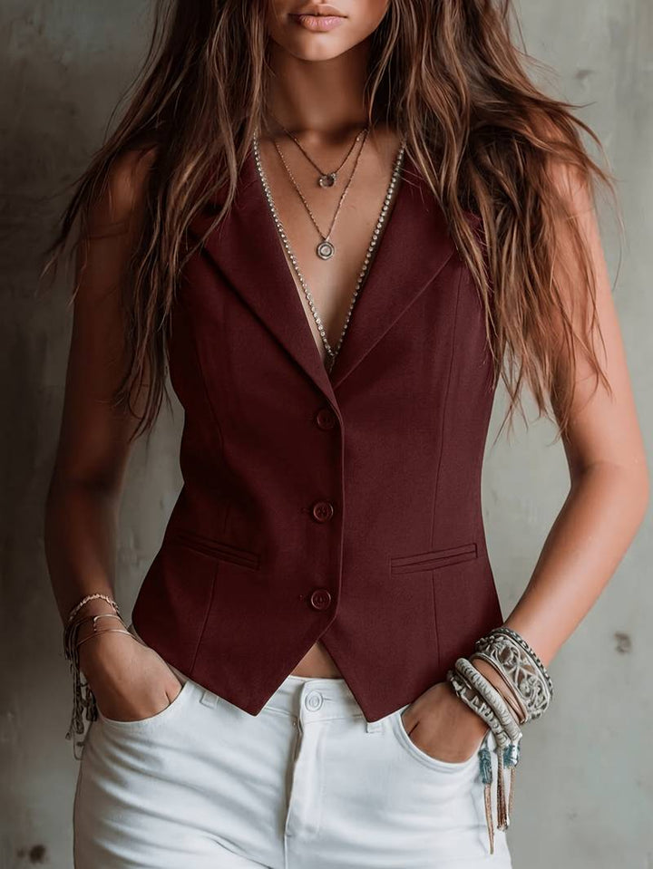 Arden - Elegant Suit Vest With Pockets