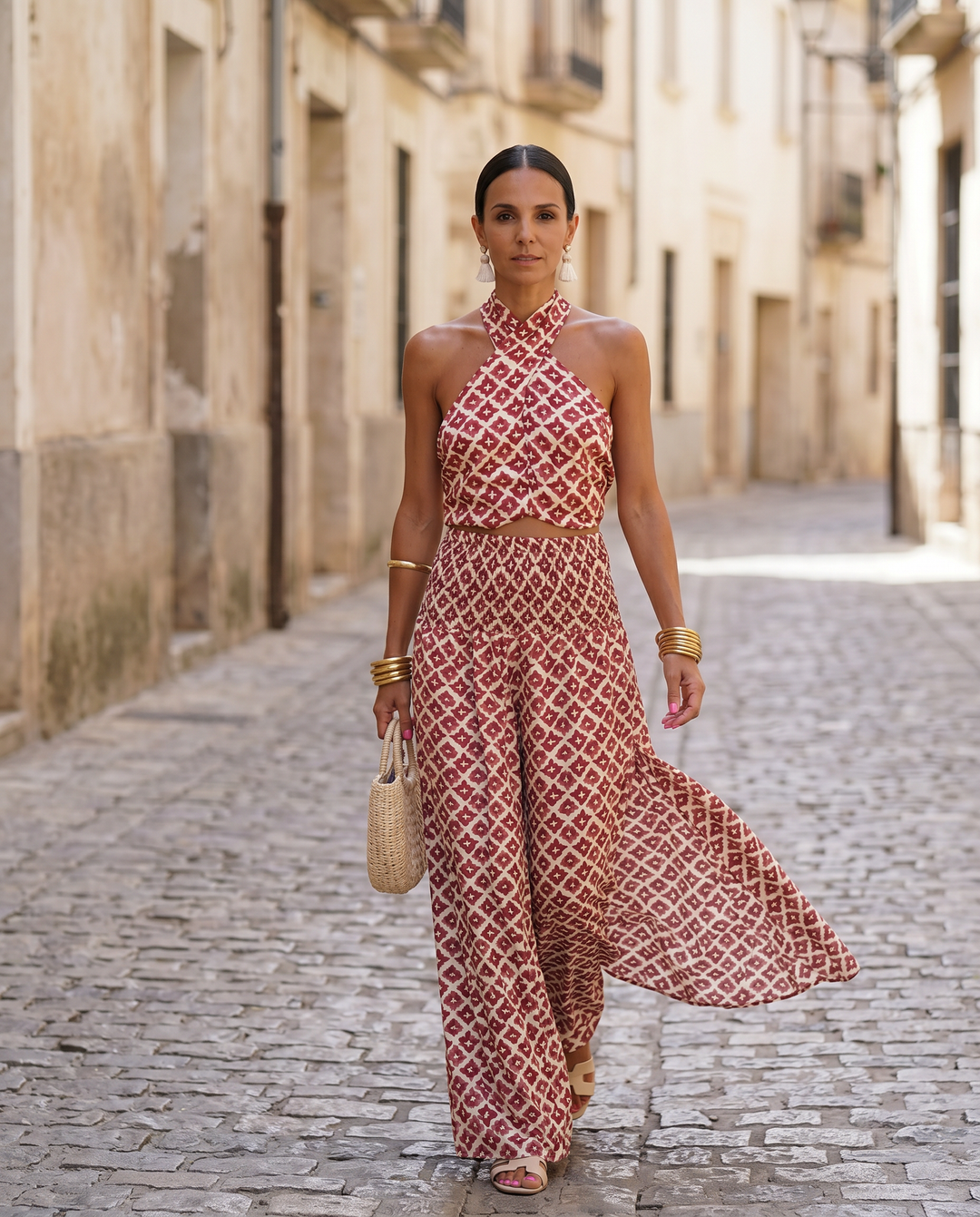 Nelessa - Elegant Off-The-Shoulder Set