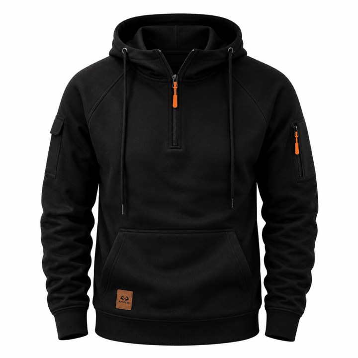 Aurasync - Quarter Zip Hooded Sweatshirt