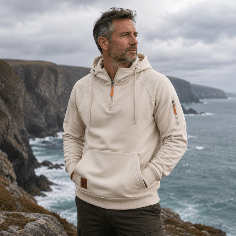 Aurasync - Quarter Zip Hooded Sweatshirt