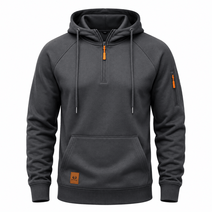Aurasync - Quarter Zip Hooded Sweatshirt