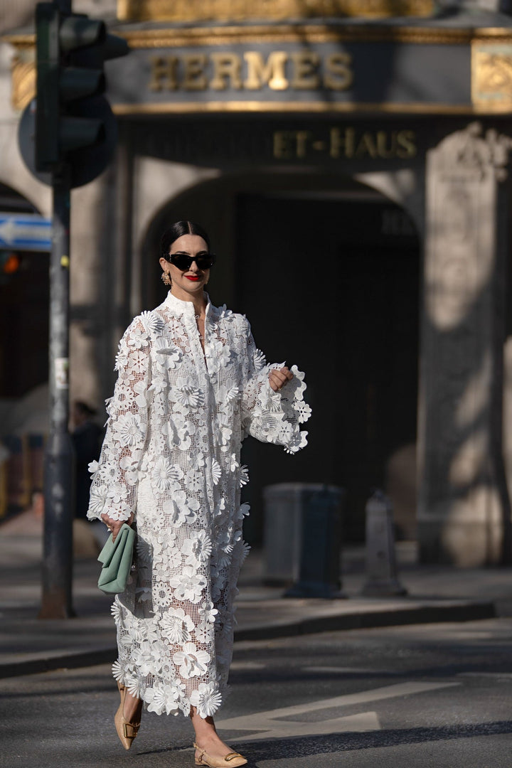 Elizabeth - Elegant Lace Dress With Long Sleeve