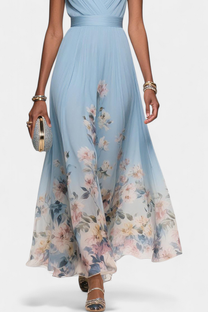 Saulina - Sleeveless Floral Maxi Dress