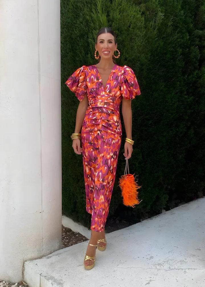 Jorien - Dress With Pleated Sleeves