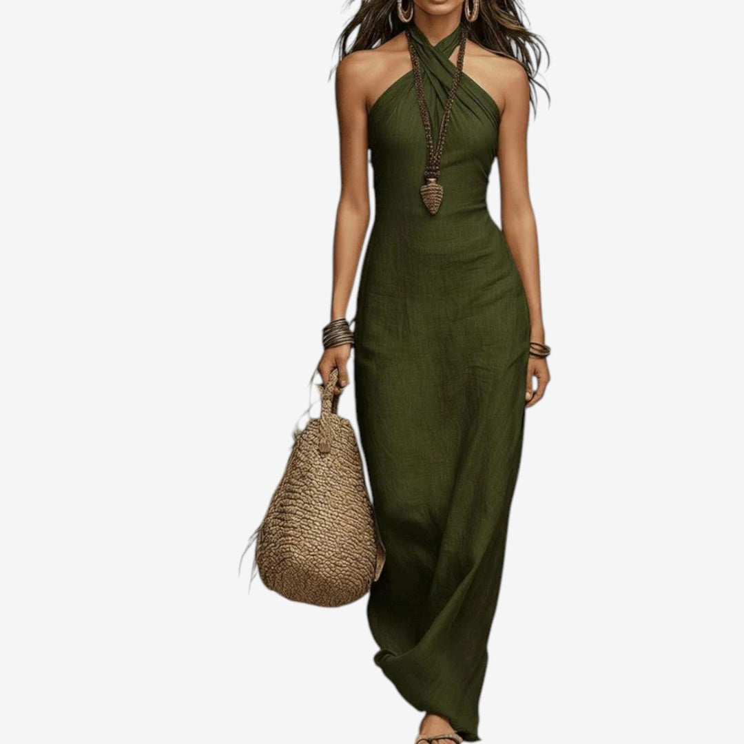 Nitisha - Maxi Dress With Crossover Neckline