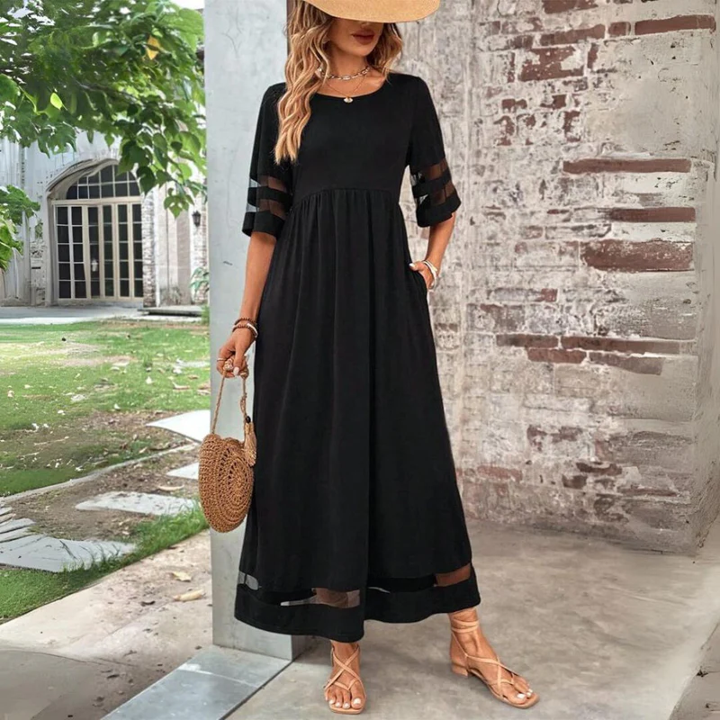 Dayena - Elegant Tummy Coverage Dress