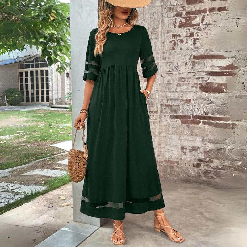 Dayena - Elegant Tummy Coverage Dress