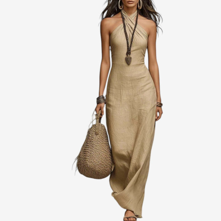 Nitisha - Maxi Dress With Crossover Neckline