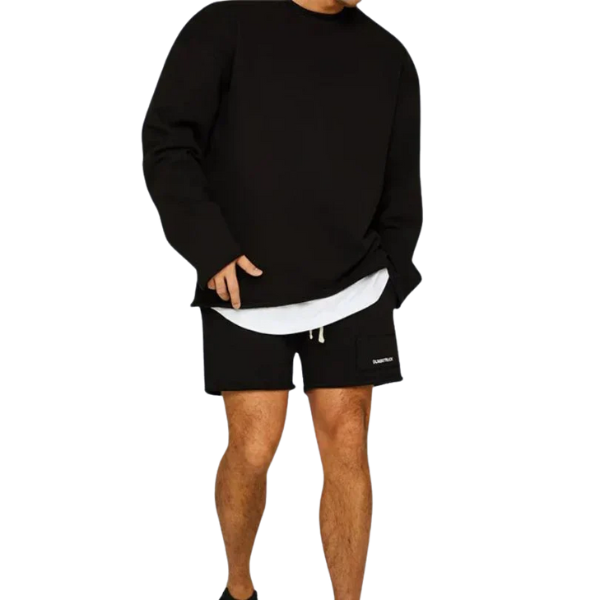 Leszek - Stylish Long Sleeve Sweater Shirts With Shorts