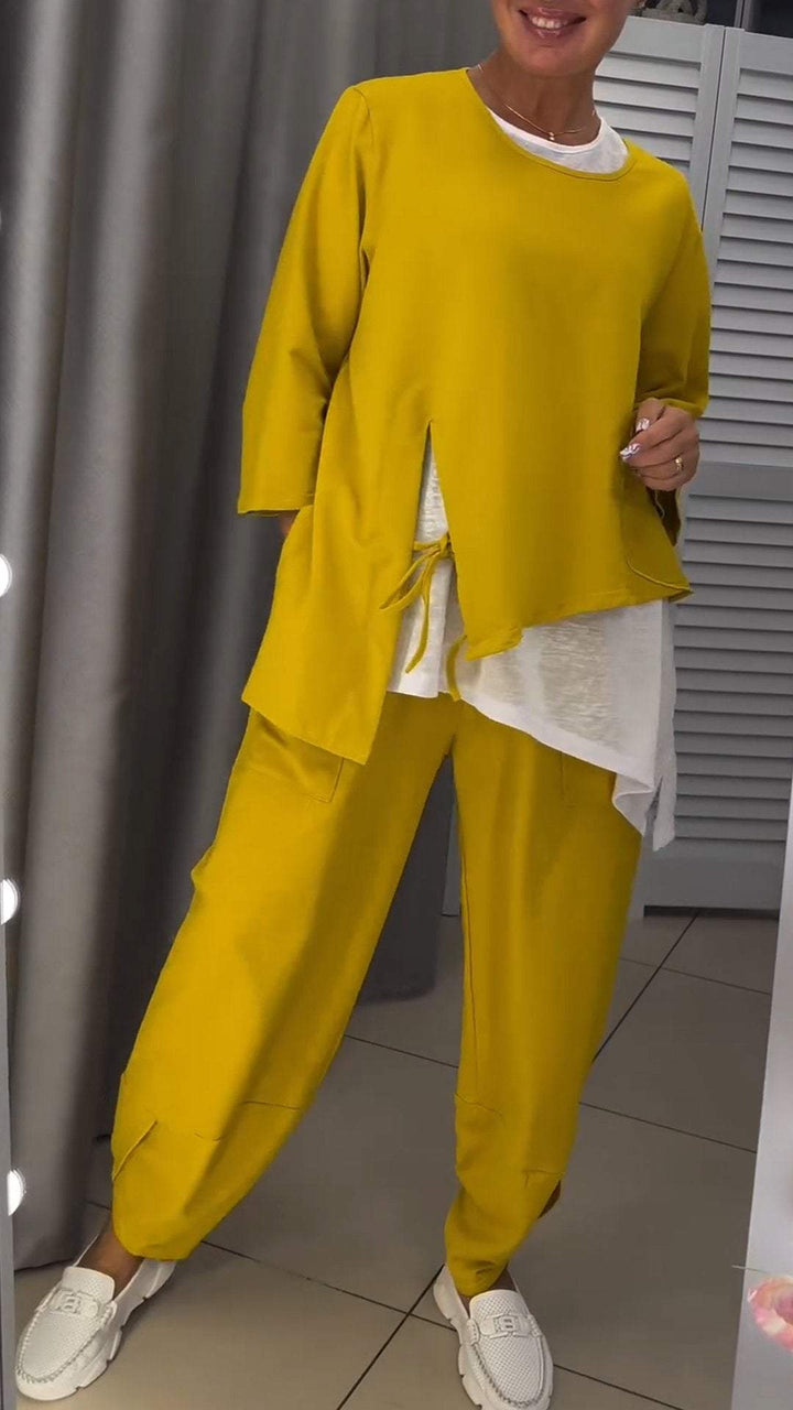 Novalie - Round Neck Top and Pants Set