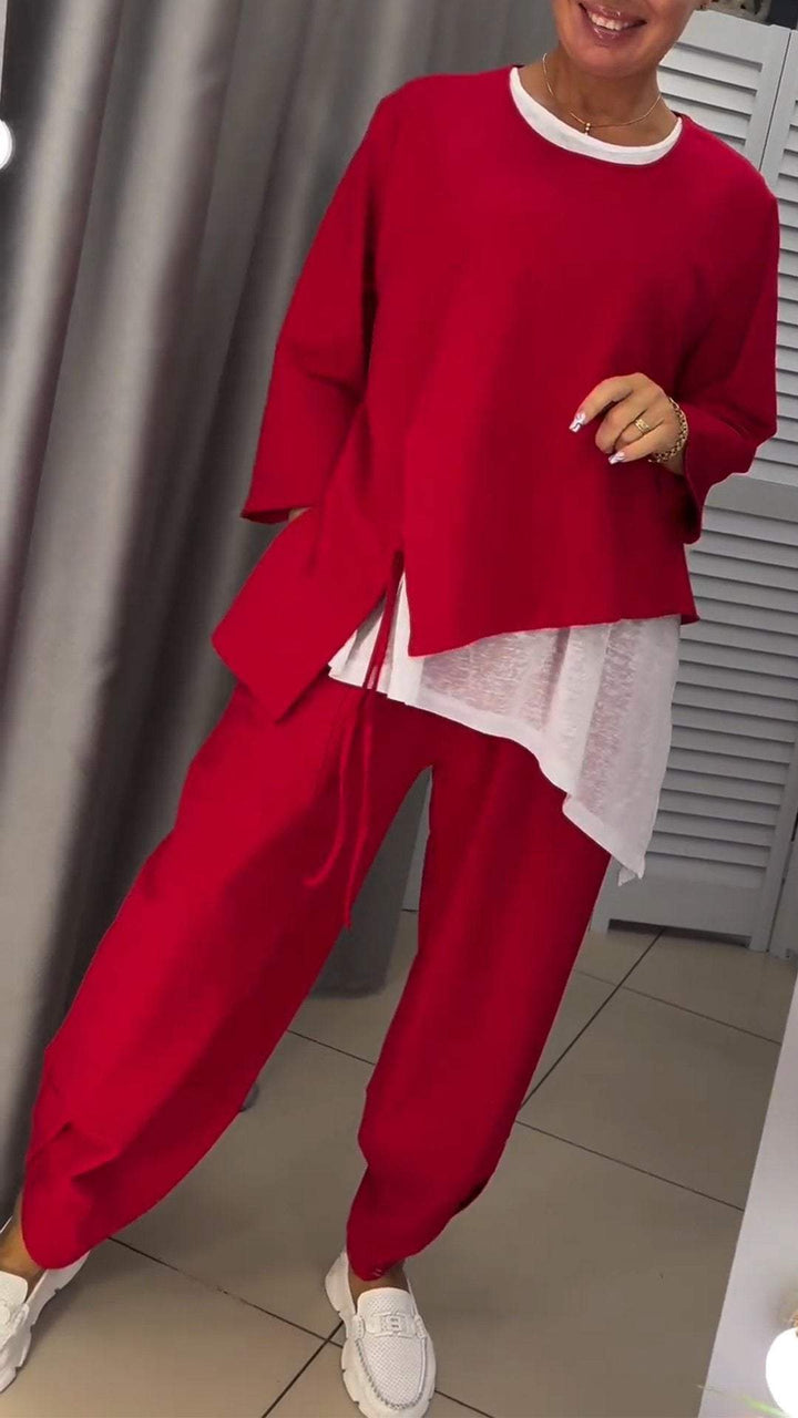Novalie - Round Neck Top and Pants Set